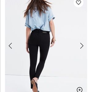 MADEWELL: 10" High-Rise Black Skinny Jeans